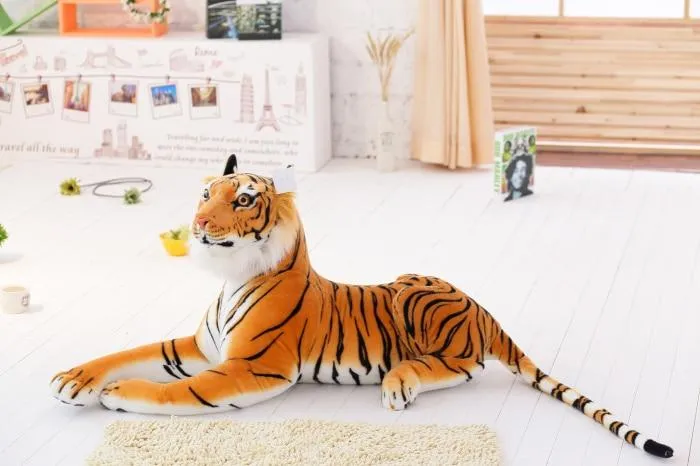 30-120 cm Riesen Schwarzer Leopard Panther Plüsch Spielzeug Weiches Stofftier Kissen Tier Puppe Gelb Weiß Tiger Spielzeug für Kinder