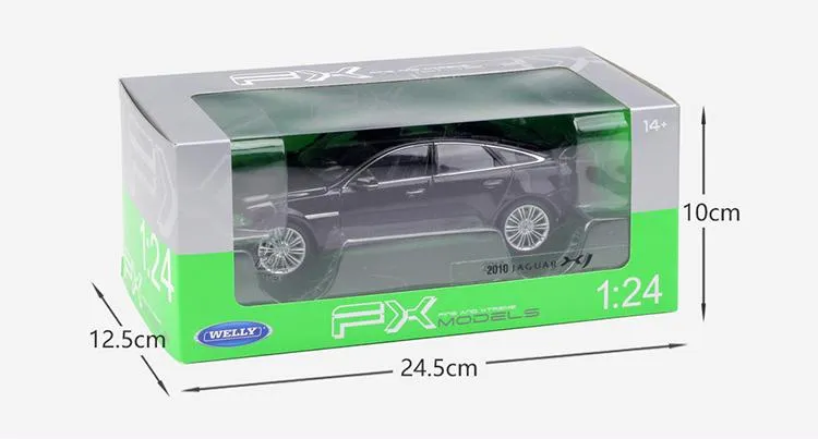 Modellauto 1:24 Druckgussauto Spielzeug Klassisches 2010 JAGUAR XJ High Simulator Auto Legierung Metall Spielzeugauto Für Kinder Geschenksammlung