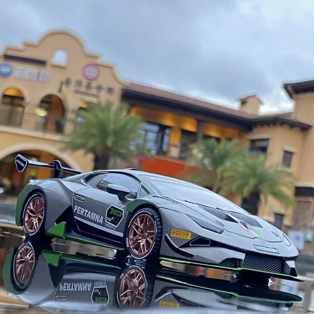 1:32 HURACAN ST EVO Legierung Sportwagen Modell Druckguss & Spielzeugfahrzeug Metall Spielzeugauto Modell Simulation Sound Licht Sammlung Kinder Geschenk