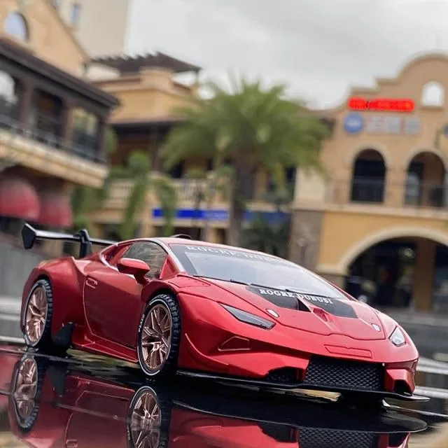 1:32 HURACAN ST EVO Legierung Sportwagen Modell Druckguss & Spielzeugfahrzeug Metall Spielzeugauto Modell Simulation Sound Licht Sammlung Kinder Geschenk