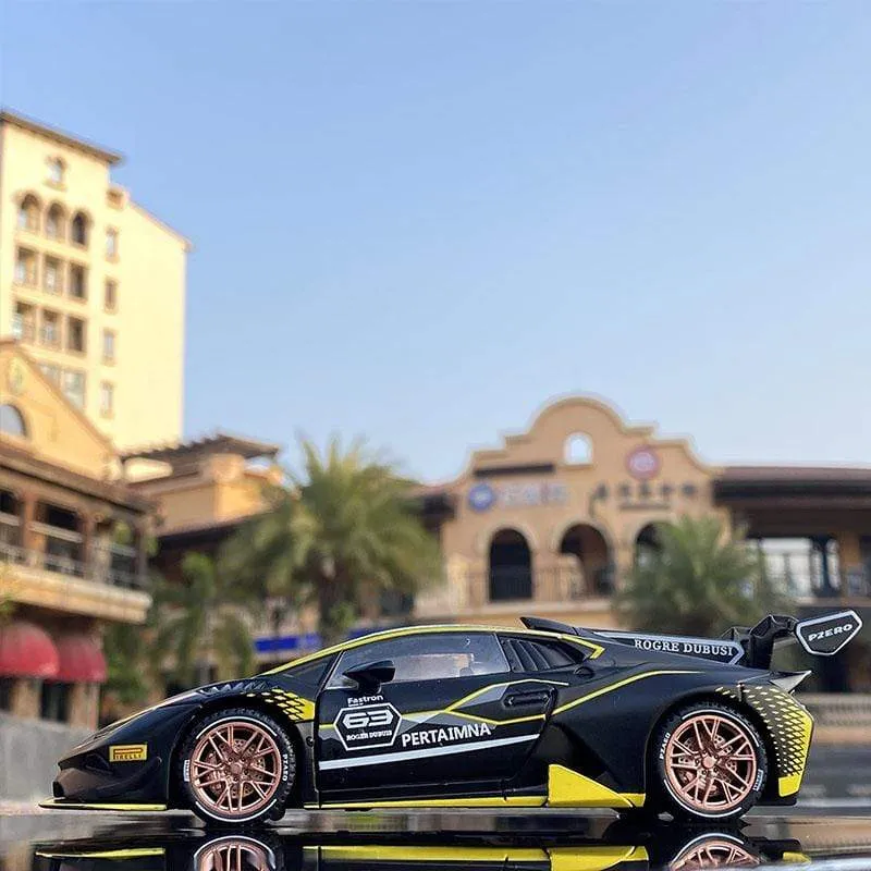 1:32 HURACAN ST EVO Legierung Sportwagen Modell Druckguss & Spielzeugfahrzeug Metall Spielzeugauto Modell Simulation Sound Licht Sammlung Kinder Geschenk