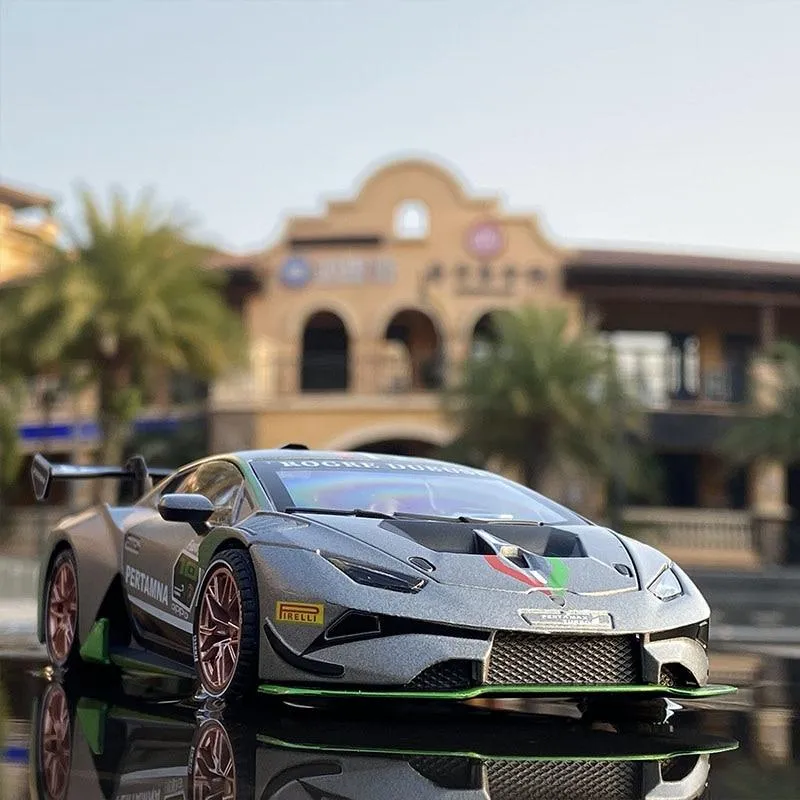1:32 HURACAN ST EVO Legierung Sportwagen Modell Druckguss & Spielzeugfahrzeug Metall Spielzeugauto Modell Simulation Sound Licht Sammlung Kinder Geschenk