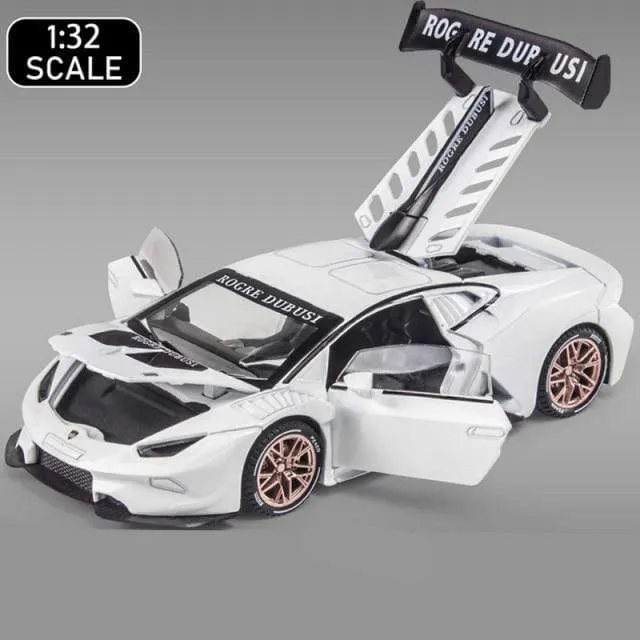 1:32 HURACAN ST EVO Legierung Sportwagen Modell Druckguss & Spielzeugfahrzeug Metall Spielzeugauto Modell Simulation Sound Licht Sammlung Kinder Geschenk