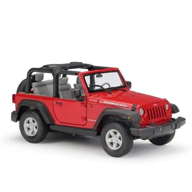 Modellauto 1:24 Maßstab 2007 Jeep Wrangler Diecast Car Simulator Legierung Off-Road Metall Klassisches Spielzeugauto Für Kindergeschenksammlung