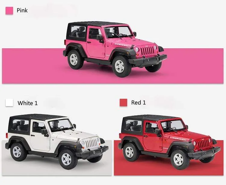 Modellauto 1:24 Maßstab 2007 Jeep Wrangler Diecast Car Simulator Legierung Off-Road Metall Klassisches Spielzeugauto Für Kindergeschenksammlung