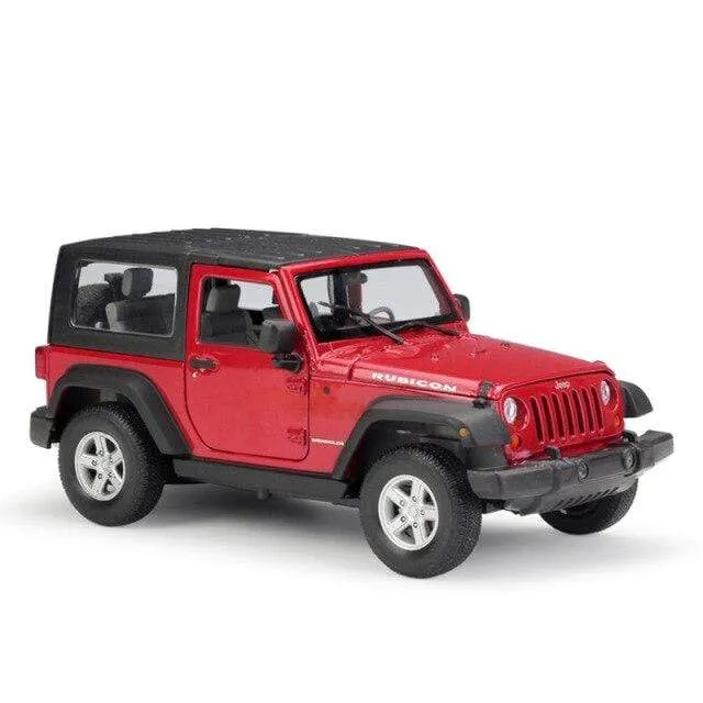 Modellauto 1:24 Maßstab 2007 Jeep Wrangler Diecast Car Simulator Legierung Off-Road Metall Klassisches Spielzeugauto Für Kindergeschenksammlung