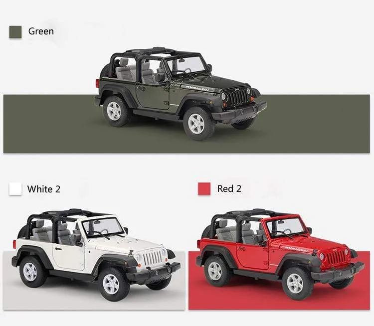 Modellauto 1:24 Maßstab 2007 Jeep Wrangler Diecast Car Simulator Legierung Off-Road Metall Klassisches Spielzeugauto Für Kindergeschenksammlung