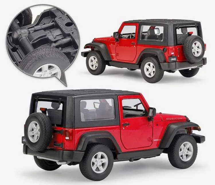 Modellauto 1:24 Maßstab 2007 Jeep Wrangler Diecast Car Simulator Legierung Off-Road Metall Klassisches Spielzeugauto Für Kindergeschenksammlung