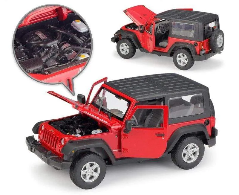Modellauto 1:24 Maßstab 2007 Jeep Wrangler Diecast Car Simulator Legierung Off-Road Metall Klassisches Spielzeugauto Für Kindergeschenksammlung
