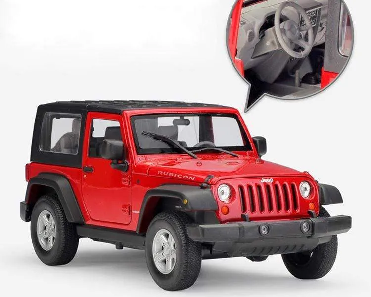 Modellauto 1:24 Maßstab 2007 Jeep Wrangler Diecast Car Simulator Legierung Off-Road Metall Klassisches Spielzeugauto Für Kindergeschenksammlung