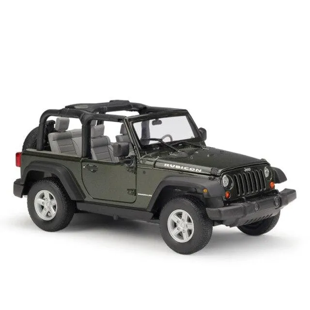 Modellauto 1:24 Maßstab 2007 Jeep Wrangler Diecast Car Simulator Legierung Off-Road Metall Klassisches Spielzeugauto Für Kindergeschenksammlung