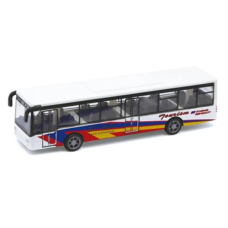 Legierung Mini Simulation Pull Back Auto Bus Modell Desktop Decor Kinder Sammler Spielzeug Miniatur Größe Bus Modell Spielzeug Für Kinder Geschenke