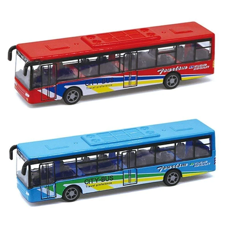 Legierung Mini Simulation Pull Back Auto Bus Modell Desktop Decor Kinder Sammler Spielzeug Miniatur Größe Bus Modell Spielzeug Für Kinder Geschenke