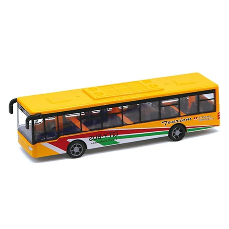 Legierung Mini Simulation Pull Back Auto Bus Modell Desktop Decor Kinder Sammler Spielzeug Miniatur Größe Bus Modell Spielzeug Für Kinder Geschenke