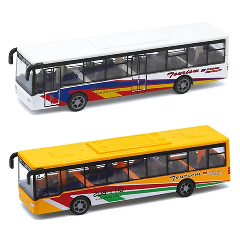 Legierung Mini Simulation Pull Back Auto Bus Modell Desktop Decor Kinder Sammler Spielzeug Miniatur Größe Bus Modell Spielzeug Für Kinder Geschenke