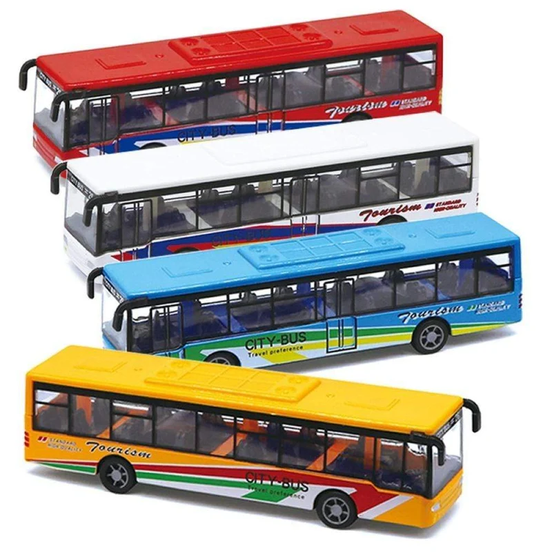 Legierung Mini Simulation Pull Back Auto Bus Modell Desktop Decor Kinder Sammler Spielzeug Miniatur Größe Bus Modell Spielzeug Für Kinder Geschenke