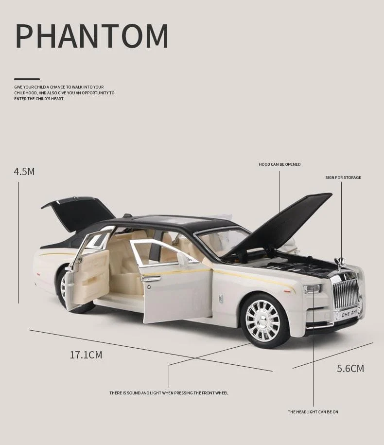 1:32 Rolls-Royce Phantom Legierung Automodell Druckguss & Spielzeugfahrzeuge Spielzeugautos Kinderspielzeug Für Ton und Licht Kinder Geschenke Jungen Spielzeug