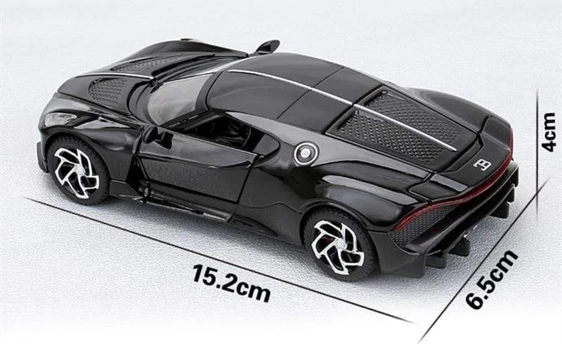 1:32 Bugatti Lavoiturenoire Sportwagenmodell aus Legierung, Druckguss- und Spielzeugfahrzeuge, Metallautomodell, Simulation, Ton, Licht, Kinderspielzeug, Geschenk