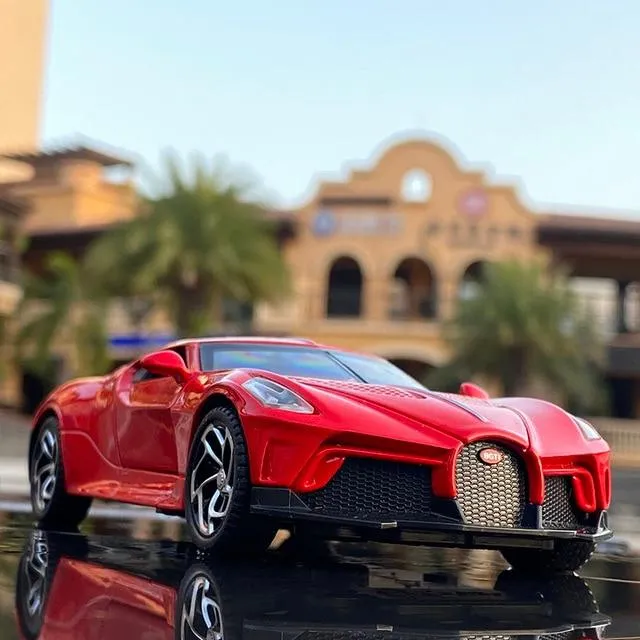1:32 Bugatti Lavoiturenoire Sportwagenmodell aus Legierung, Druckguss- und Spielzeugfahrzeuge, Metallautomodell, Simulation, Ton, Licht, Kinderspielzeug, Geschenk