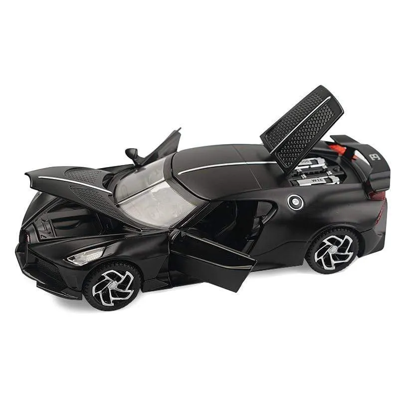 1:32 Bugatti Lavoiturenoire Sportwagenmodell aus Legierung, Druckguss- und Spielzeugfahrzeuge, Metallautomodell, Simulation, Ton, Licht, Kinderspielzeug, Geschenk