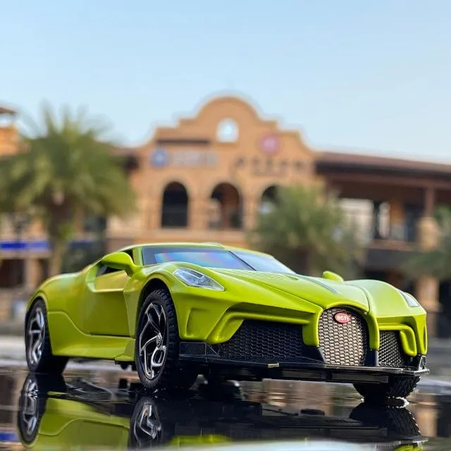 1:32 Bugatti Lavoiturenoire Sportwagenmodell aus Legierung, Druckguss- und Spielzeugfahrzeuge, Metallautomodell, Simulation, Ton, Licht, Kinderspielzeug, Geschenk