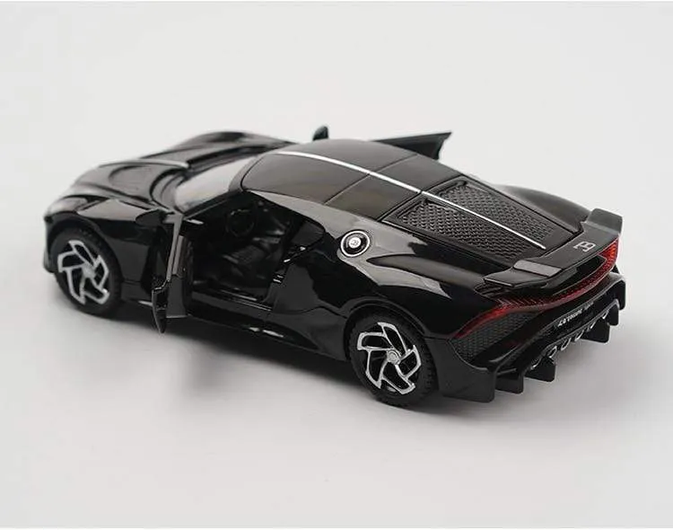1:32 Bugatti Lavoiturenoire Sportwagenmodell aus Legierung, Druckguss- und Spielzeugfahrzeuge, Metallautomodell, Simulation, Ton, Licht, Kinderspielzeug, Geschenk