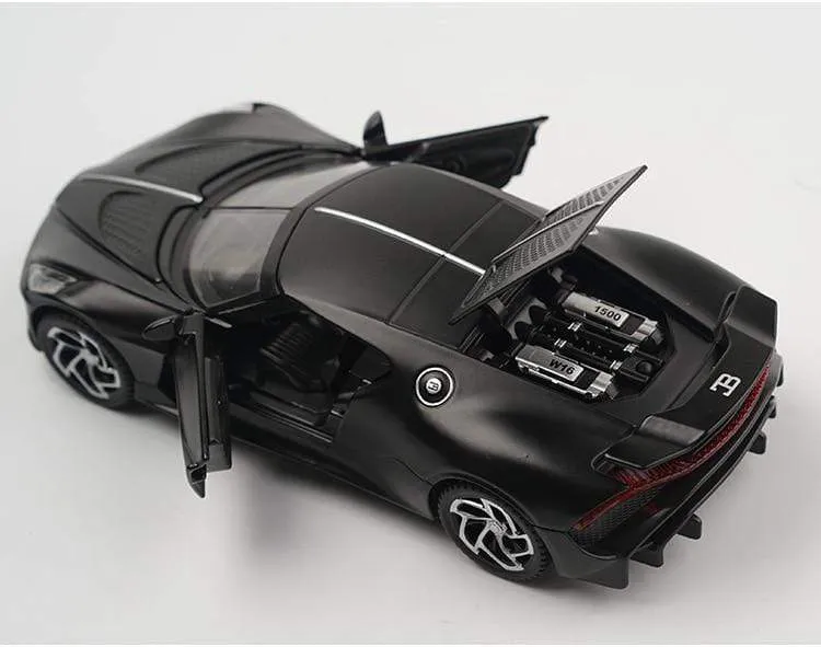 1:32 Bugatti Lavoiturenoire Sportwagenmodell aus Legierung, Druckguss- und Spielzeugfahrzeuge, Metallautomodell, Simulation, Ton, Licht, Kinderspielzeug, Geschenk