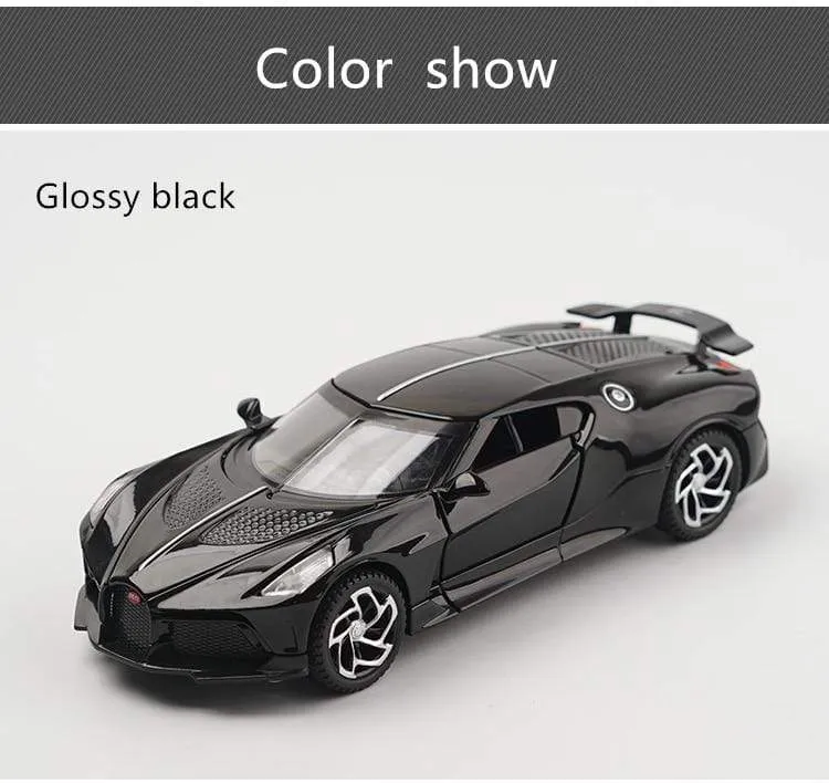 1:32 Bugatti Lavoiturenoire Sportwagenmodell aus Legierung, Druckguss- und Spielzeugfahrzeuge, Metallautomodell, Simulation, Ton, Licht, Kinderspielzeug, Geschenk