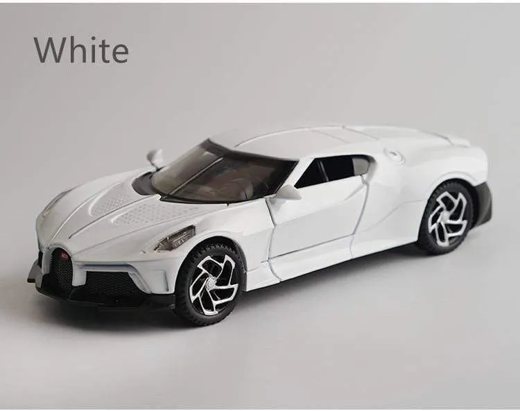 1:32 Bugatti Lavoiturenoire Sportwagenmodell aus Legierung, Druckguss- und Spielzeugfahrzeuge, Metallautomodell, Simulation, Ton, Licht, Kinderspielzeug, Geschenk