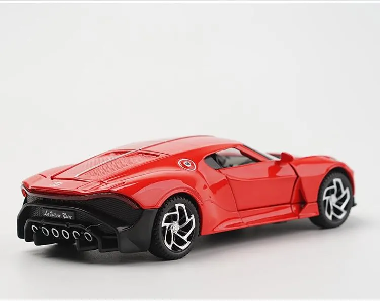 1:32 Bugatti Lavoiturenoire Sportwagenmodell aus Legierung, Druckguss- und Spielzeugfahrzeuge, Metallautomodell, Simulation, Ton, Licht, Kinderspielzeug, Geschenk