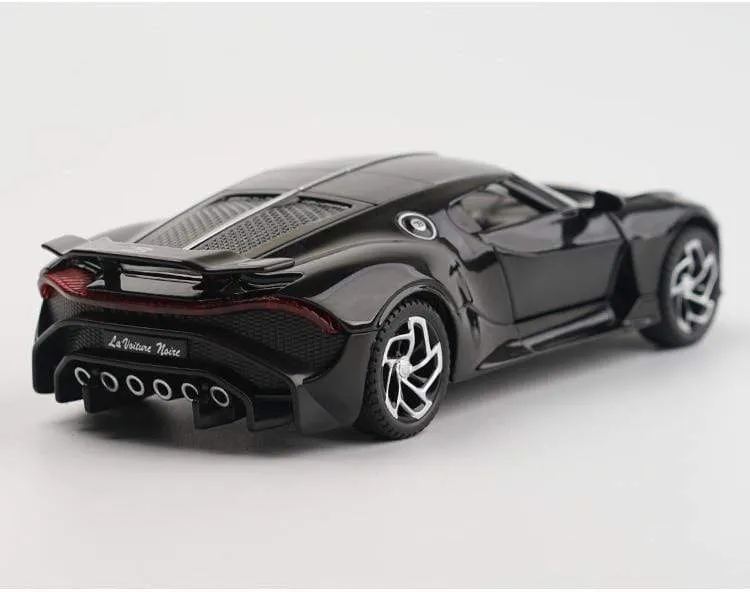 1:32 Bugatti Lavoiturenoire Sportwagenmodell aus Legierung, Druckguss- und Spielzeugfahrzeuge, Metallautomodell, Simulation, Ton, Licht, Kinderspielzeug, Geschenk