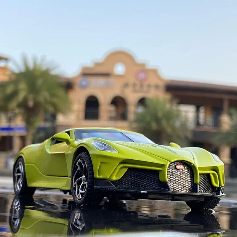 1:32 Bugatti Lavoiturenoire Sportwagenmodell aus Legierung, Druckguss- und Spielzeugfahrzeuge, Metallautomodell, Simulation, Ton, Licht, Kinderspielzeug, Geschenk