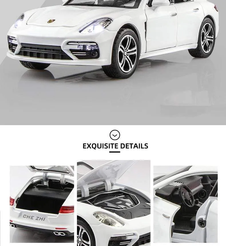 1:32 Porsche Panamera Coupé Automodell aus Legierung, Druckguss-Spielzeugfahrzeuge, Automodell aus Metall, Simulation, Sound-/Lichtsammlung, Kindergeschenk