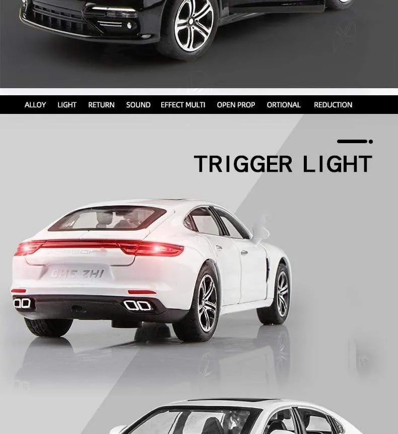 1:32 Porsche Panamera Coupé Automodell aus Legierung, Druckguss-Spielzeugfahrzeuge, Automodell aus Metall, Simulation, Sound-/Lichtsammlung, Kindergeschenk