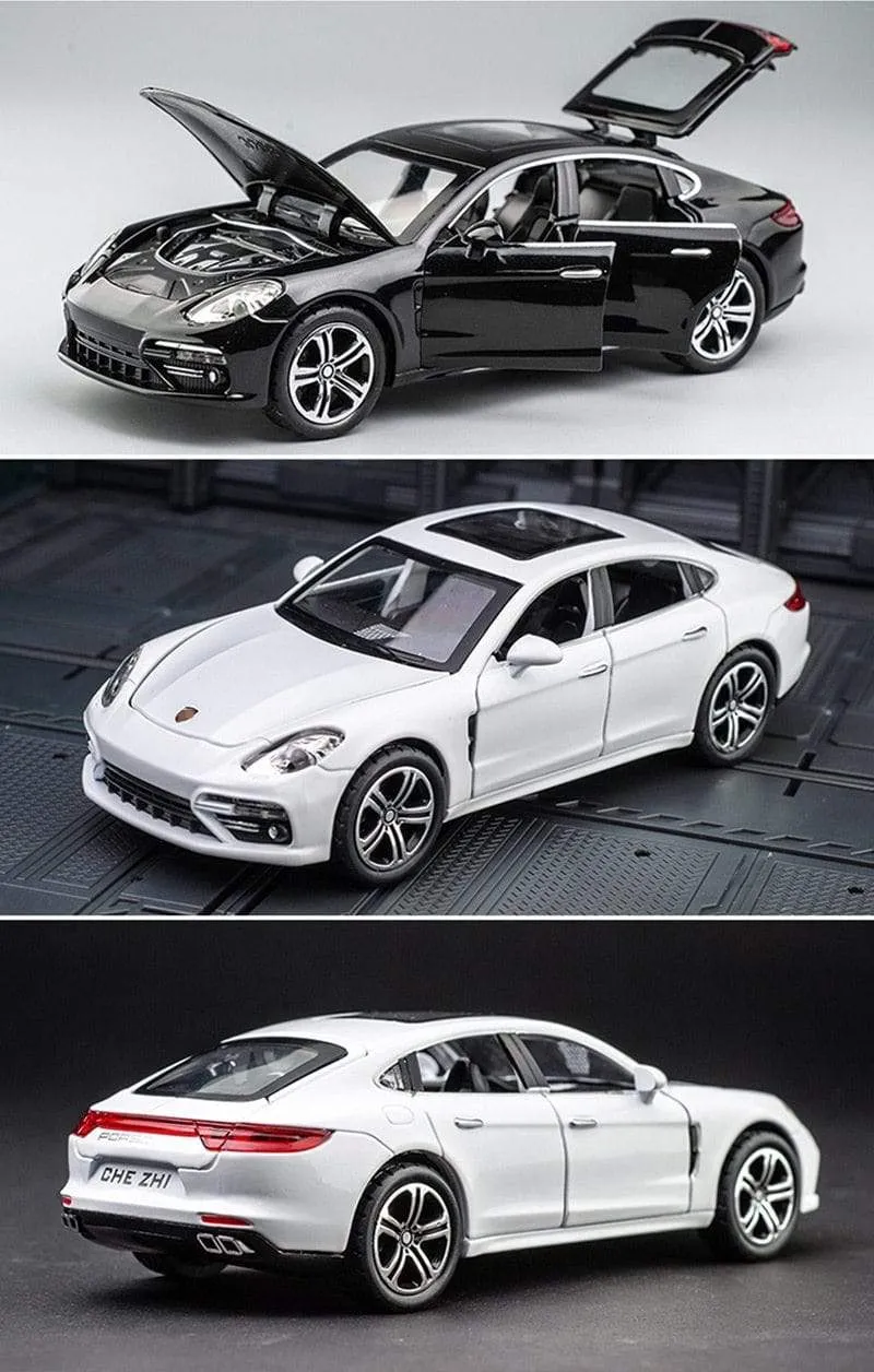 1:32 Porsche Panamera Coupé Automodell aus Legierung, Druckguss-Spielzeugfahrzeuge, Automodell aus Metall, Simulation, Sound-/Lichtsammlung, Kindergeschenk