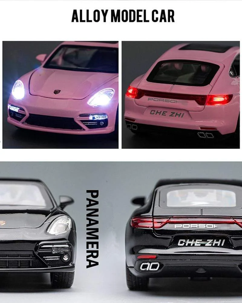 1:32 Porsche Panamera Coupé Automodell aus Legierung, Druckguss-Spielzeugfahrzeuge, Automodell aus Metall, Simulation, Sound-/Lichtsammlung, Kindergeschenk