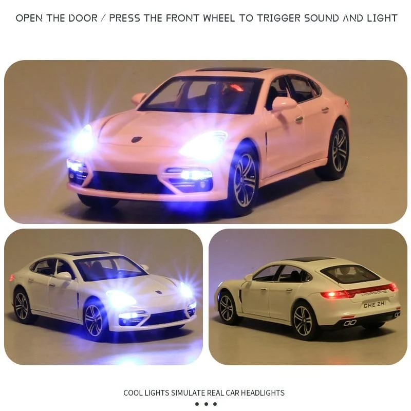 1:32 Porsche Panamera Coupé Automodell aus Legierung, Druckguss-Spielzeugfahrzeuge, Automodell aus Metall, Simulation, Sound-/Lichtsammlung, Kindergeschenk
