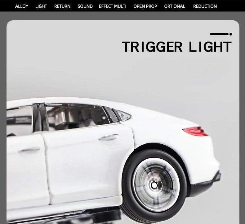 1:32 Porsche Panamera Coupé Automodell aus Legierung, Druckguss-Spielzeugfahrzeuge, Automodell aus Metall, Simulation, Sound-/Lichtsammlung, Kindergeschenk