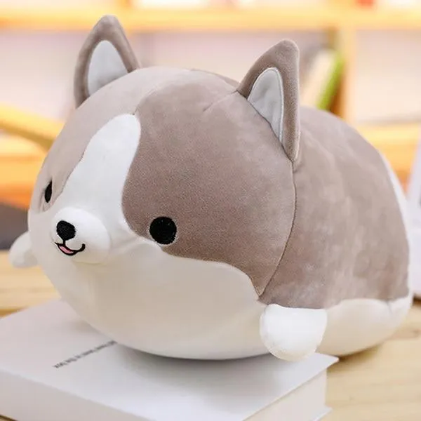 Süßes Corgi-Hundepuppenkissen, Shiba Inu-Plüschtier mit schlafender Puppe, Kuscheltierkissen, Geschenk für Baby, 35 cm
