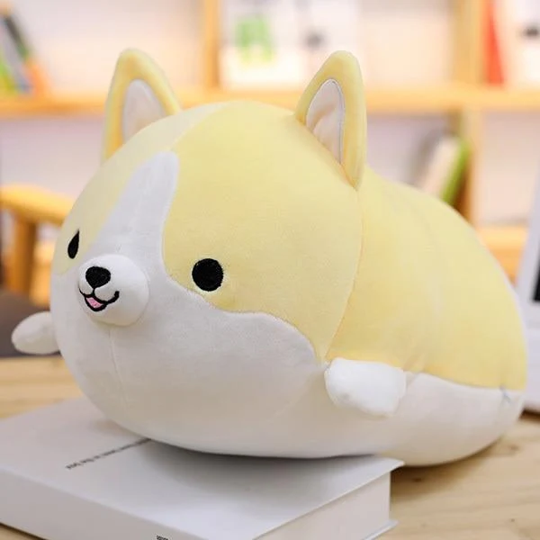 Süßes Corgi-Hundepuppenkissen, Shiba Inu-Plüschtier mit schlafender Puppe, Kuscheltierkissen, Geschenk für Baby, 35 cm