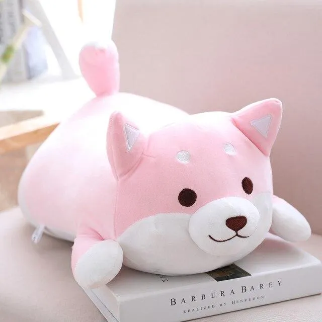 Süßes Corgi-Hundepuppenkissen, Shiba Inu-Plüschtier mit schlafender Puppe, Kuscheltierkissen, Geschenk für Baby, 35 cm