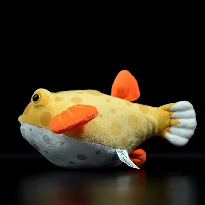 Echtes Kugelfisch-Plüschtier, lebensechte Meerestiere, Kugelfische, Stofftiere, weiche Aquarienfische, Puppen, Geschenke für Kinder