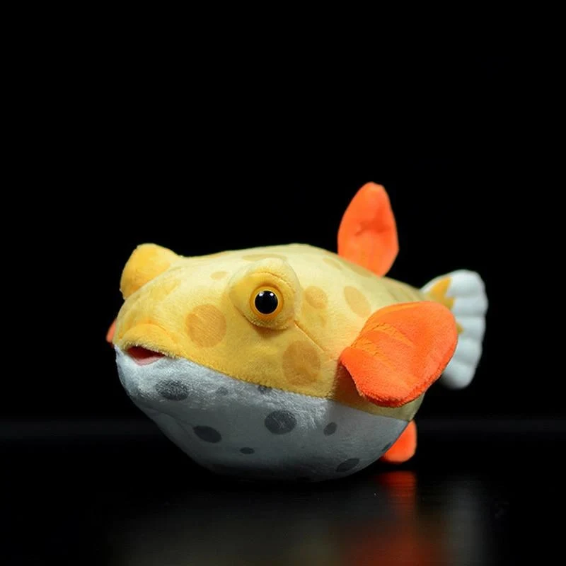 Echtes Kugelfisch-Plüschtier, lebensechte Meerestiere, Kugelfische, Stofftiere, weiche Aquarienfische, Puppen, Geschenke für Kinder