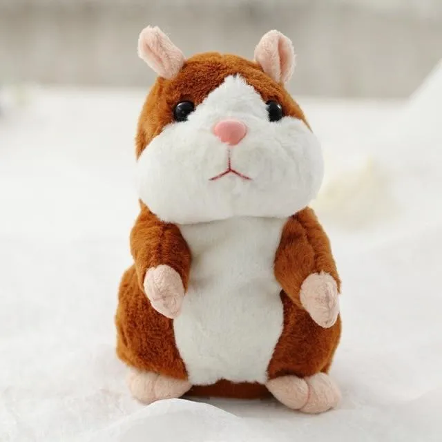 16cm Schöne Reden Hamster Sprechen Sprechen Sound Rekord Wiederholen Gefüllte Plüsch Tier Kawaii Hamster Spielzeug