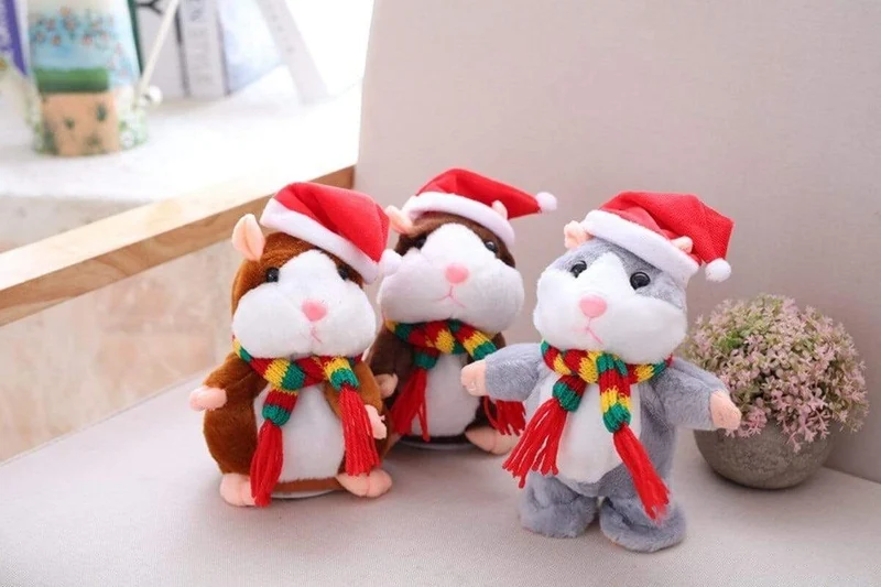 16cm Schöne Reden Hamster Sprechen Sprechen Sound Rekord Wiederholen Gefüllte Plüsch Tier Kawaii Hamster Spielzeug