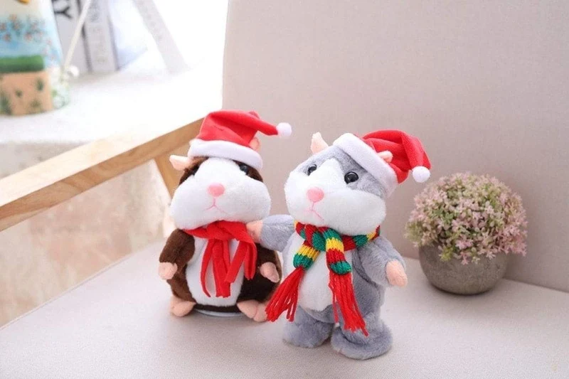 16cm Schöne Reden Hamster Sprechen Sprechen Sound Rekord Wiederholen Gefüllte Plüsch Tier Kawaii Hamster Spielzeug
