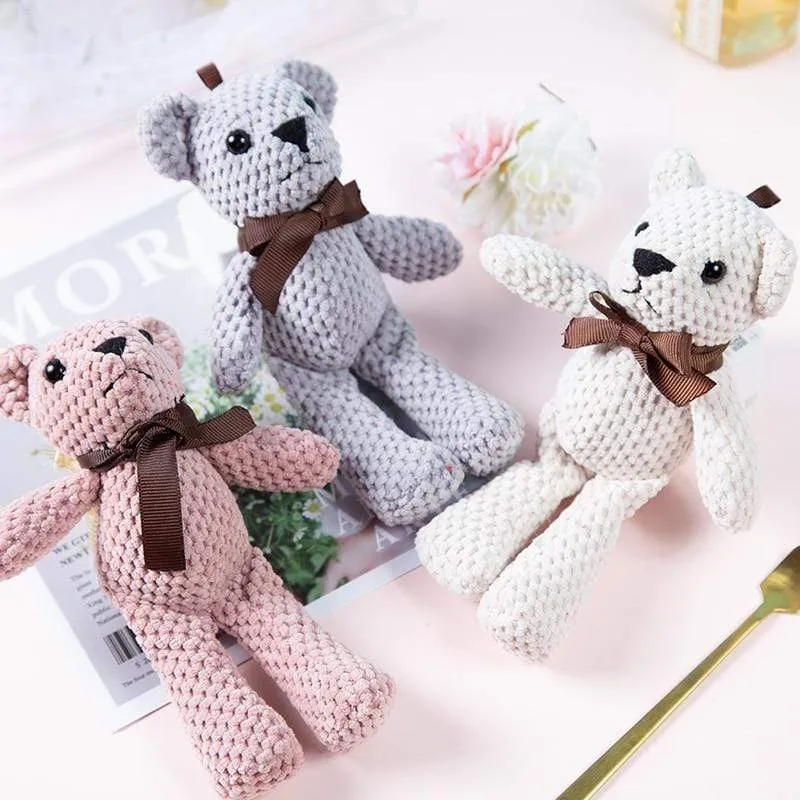 Cartoon Teddybär Kaninchen Plüschtiere Netter Hase Schlüsselanhänger Anhänger Puppe Weiches Stofftier Plüschtier Hochzeit Geburtstag Dekor