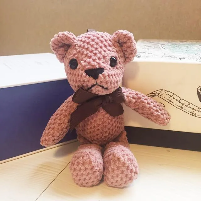 Cartoon Teddybär Kaninchen Plüschtiere Netter Hase Schlüsselanhänger Anhänger Puppe Weiches Stofftier Plüschtier Hochzeit Geburtstag Dekor