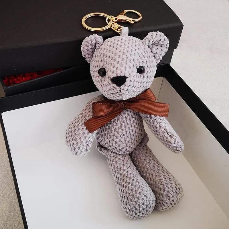Cartoon Teddybär Kaninchen Plüschtiere Netter Hase Schlüsselanhänger Anhänger Puppe Weiches Stofftier Plüschtier Hochzeit Geburtstag Dekor