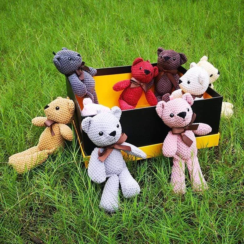 Cartoon Teddybär Kaninchen Plüschtiere Netter Hase Schlüsselanhänger Anhänger Puppe Weiches Stofftier Plüschtier Hochzeit Geburtstag Dekor